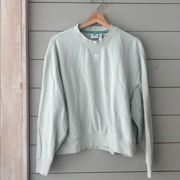 Adidas Mint Green Crewneck Sweatshirt - Picture 2 of 12